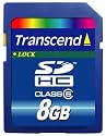 Transcend 8 GB SDHC Class 6 Flash Memory Card TS8GSDHC6